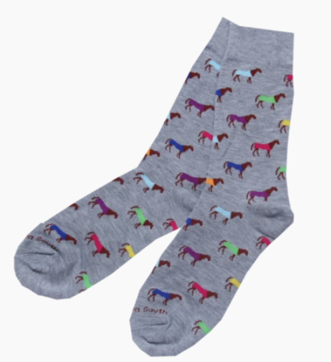Multi Color Horses Socks - Kentucky Derby