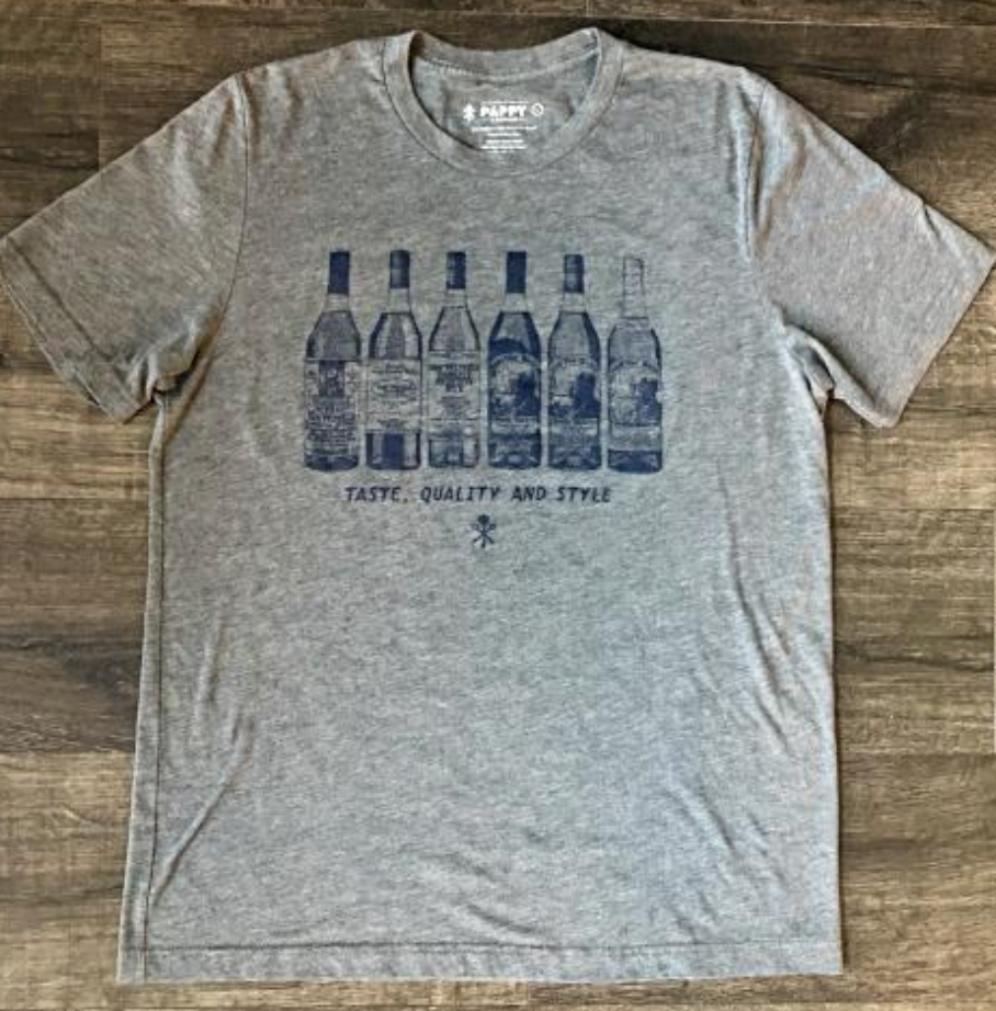 Unisex Van Winkle Bottle Collection T-shirt in Grey Tri Blend
