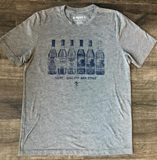 Unisex Van Winkle Bottle Collection T-shirt in Grey Tri Blend